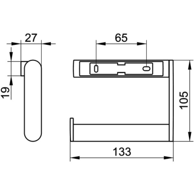 KEUCO PLAN WC popieriaus laikiklis, juoda matinė sp. 9