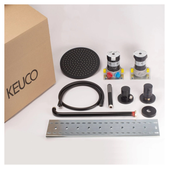 Keuco IXMO 7 termostatinės potinkinės dušo sistemos komplektas, juoda matinė 6 Keuco IXMO 7 termostatinės potinkinės dušo sistemos komplektas, juoda matinė 6