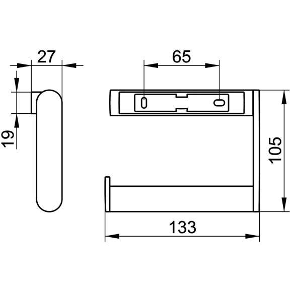 KEUCO PLAN WC popieriaus laikiklis, juoda matinė sp. 9