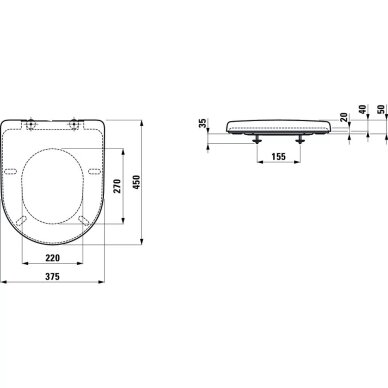 Klozeto dangtis Laufen Pro Universal SoftClose H8939590000001 (BE GAMYKLINĖS PAKUOTĖS) 2