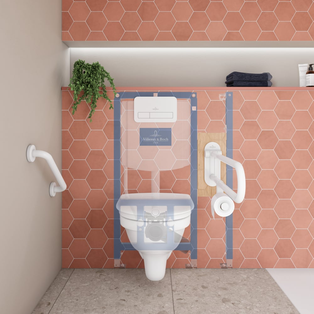 Komplektas VILLEROY&BOCH Viconnect potinkinis WC rėmas 92242700 + mygtukas 200S chromuotas 1 Komplektas VILLEROY&BOCH Viconnect potinkinis WC rėmas 92242700 + mygtukas 200S chromuotas 1