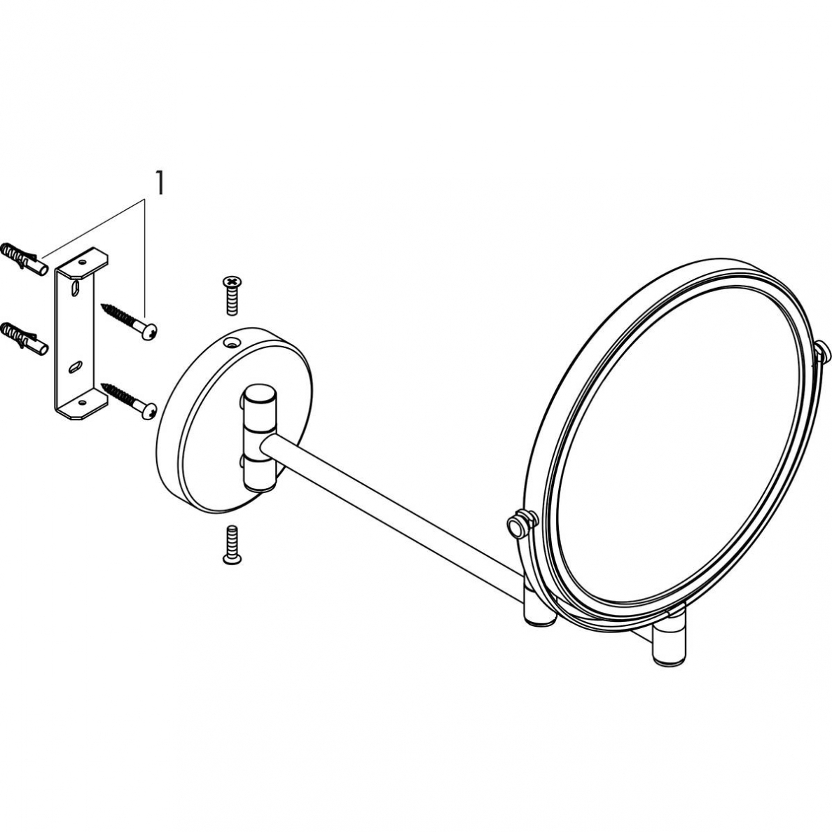 Kosmetinis veidrodis Hansgrohe Logis Universal 2 Kosmetinis veidrodis Hansgrohe Logis Universal 2