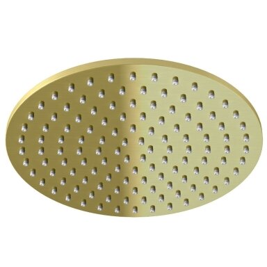 Kohlman Axel lietaus dušo galva, 25cm, šlifuoto aukso spalvos Kohlman Axel lietaus dušo galva, 25cm, šlifuoto aukso spalvos