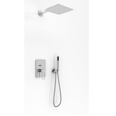 Kohlman Nexen potinkinė dušo sistema su 30cm kvadratine dušo galva, chromo spalvos Kohlman Nexen potinkinė dušo sistema su 30cm kvadratine dušo galva, chromo spalvos