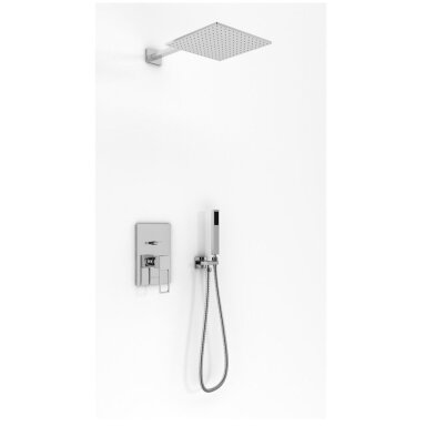 Kohlman Nexen potinkinė dušo sistema su 35cm kvadratine dušo galva, chromo spalvos Kohlman Nexen potinkinė dušo sistema su 35cm kvadratine dušo galva, chromo spalvos