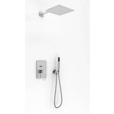 Kohlman Nexen potinkinė dušo sistema su 40cm kvadratine dušo galva, chromo spalvos Kohlman Nexen potinkinė dušo sistema su 40cm kvadratine dušo galva, chromo spalvos