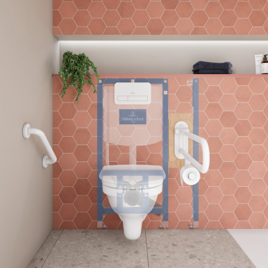 Komplektas VILLEROY&BOCH Viconnect potinkinis WC rėmas 92242700 + mygtukas 200S chromuotas