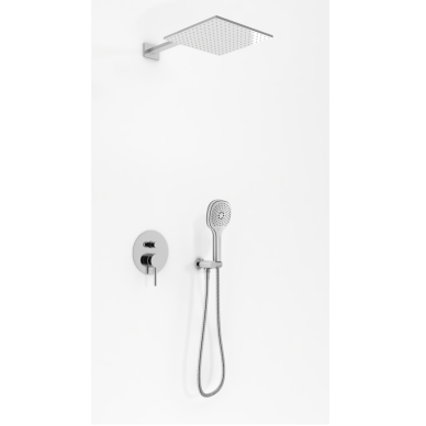 Kohlman Axel potinkinė dušo sistema su 25cm kvadratine dušo galva, chromo spalvos Kohlman Axel potinkinė dušo sistema su 25cm kvadratine dušo galva, chromo spalvos