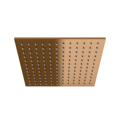 Kohlman Axel potinkinė dušo sistema su 30cm kvadratine dušo galva, šlifuoto vario spalvos 1