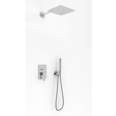 Kohlman Axis potinkine dušo sistema su 20 cm kvadratine dušo galva, chromo spalvos