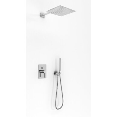 Kohlman Dexame potinkinė dušo sistema su 40cm kvadratine dušo galva, chromo spalvos 1 Kohlman Dexame potinkinė dušo sistema su 40cm kvadratine dušo galva, chromo spalvos 1