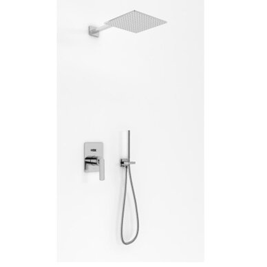 Kohlman Experience potinkinė dušo sistema su 20cm kvadratine dušo galva, chromo spalvos Kohlman Experience potinkinė dušo sistema su 20cm kvadratine dušo galva, chromo spalvos