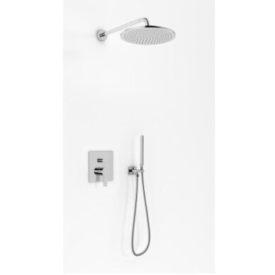Kohlman Gixs potinkinė dušo sistema su 35cm dušo galva, chromo spalvos Kohlman Gixs potinkinė dušo sistema su 35cm dušo galva, chromo spalvos