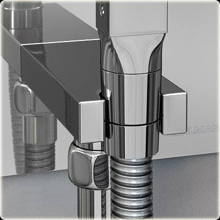 Kohlman Axis potinkinis bidė dušėlis, chromo spalvos 2 Kohlman Axis potinkinis bidė dušėlis, chromo spalvos 2