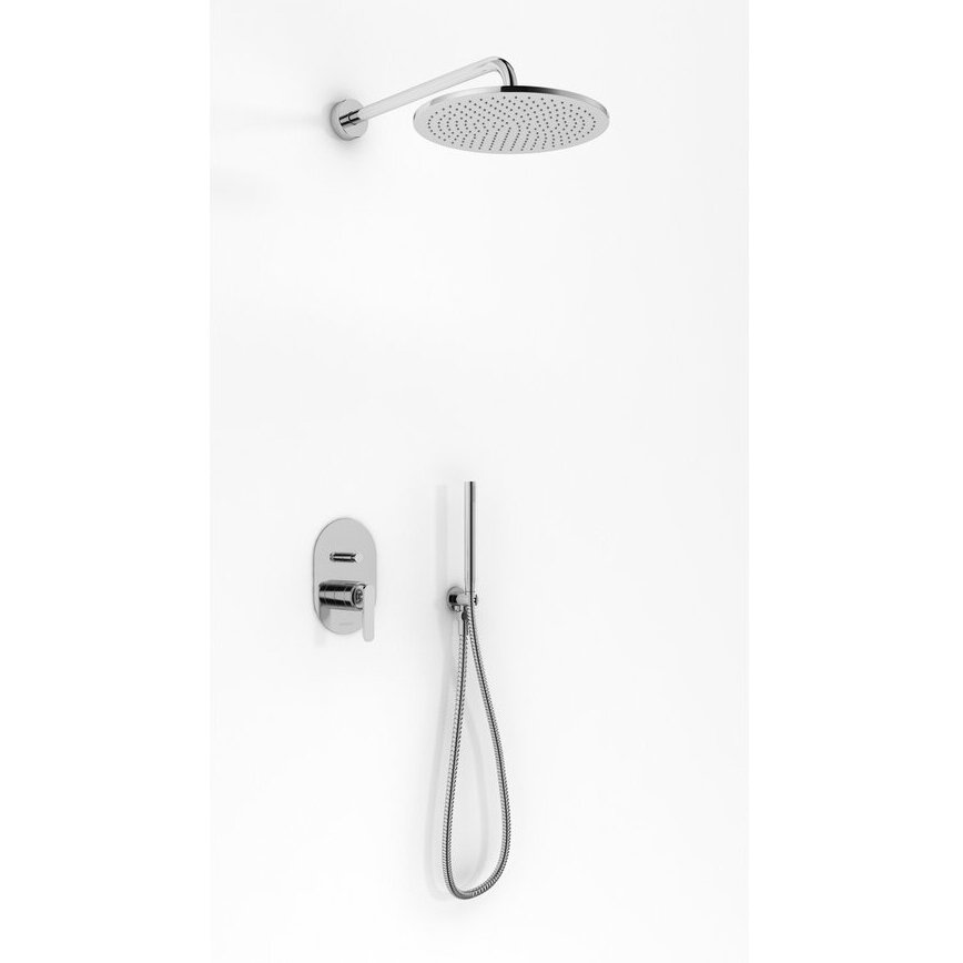 Kohlman Boxine potinkinė dušo sistema, 30 cm dušo galva, chromo spalvos 1 Kohlman Boxine potinkinė dušo sistema, 30 cm dušo galva, chromo spalvos 1