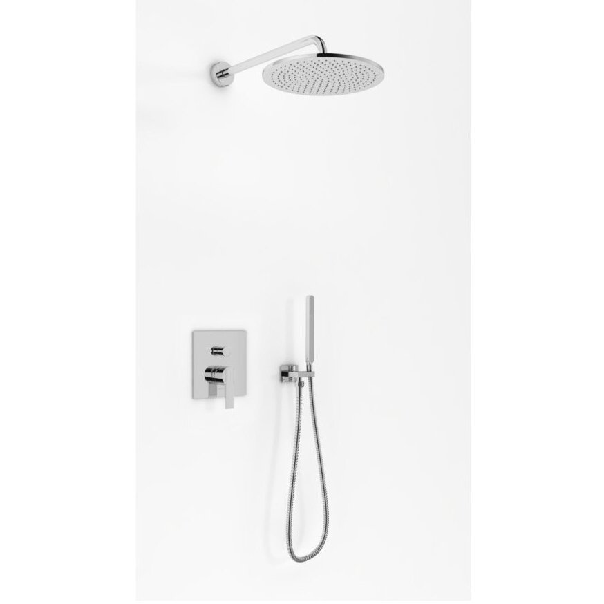 Kohlman Gixs potinkinė dušo sistema su 25cm dušo galva, chromo spalvos Kohlman Gixs potinkinė dušo sistema su 25cm dušo galva, chromo spalvos