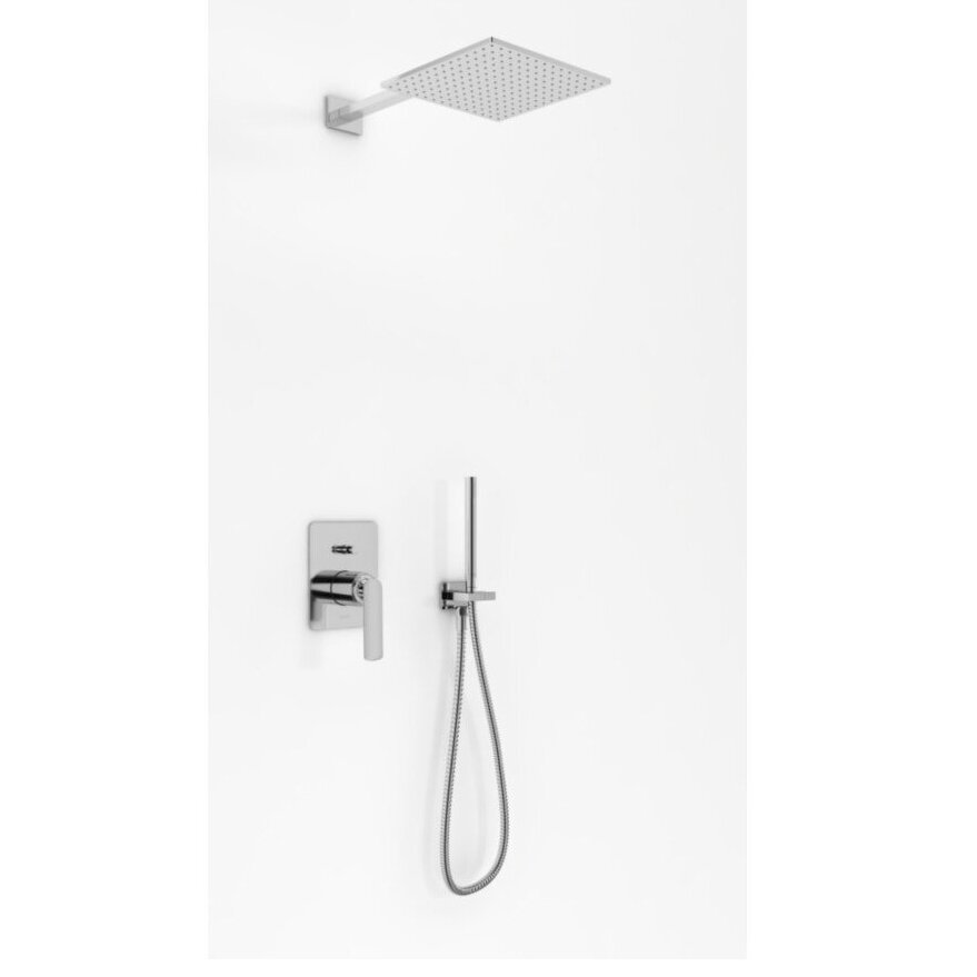 Kohlman Experience potinkinė dušo sistema su 20cm kvadratine dušo galva, chromo spalvos Kohlman Experience potinkinė dušo sistema su 20cm kvadratine dušo galva, chromo spalvos