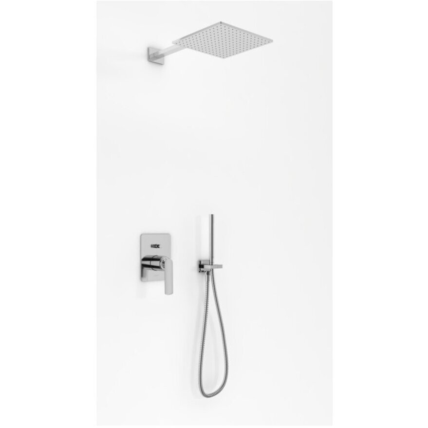 Kohlman Experience potinkinė dušo sistema su 40cm kvadratine dušo galva, chromo spalvos Kohlman Experience potinkinė dušo sistema su 40cm kvadratine dušo galva, chromo spalvos