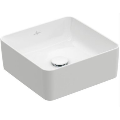 Kvadratinis pastatomas ant stalviršio praustuvas Villeroy&Boch Collaro 38x38cm Kvadratinis pastatomas ant stalviršio praustuvas Villeroy&Boch Collaro 38x38cm