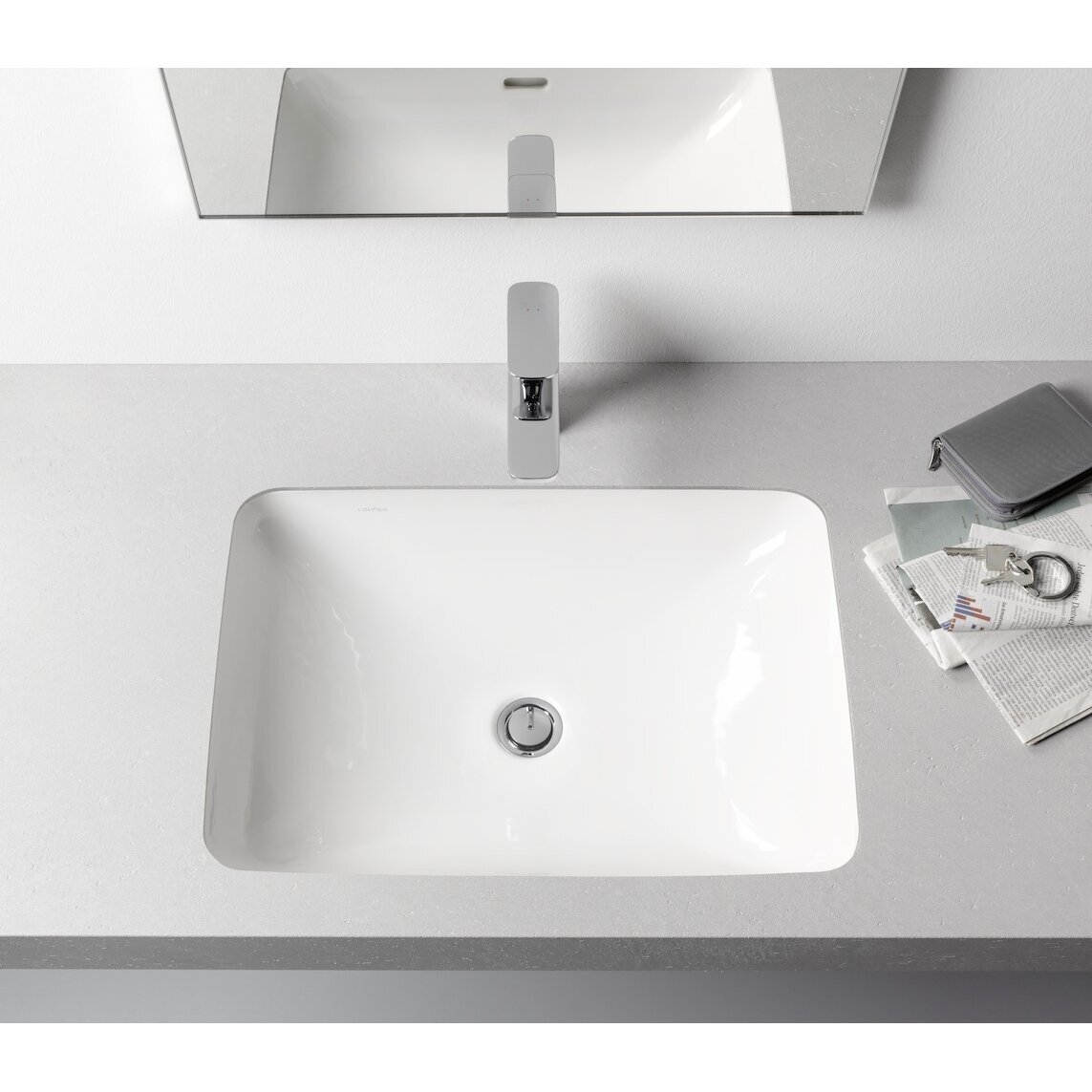 Laufen Pro S 55X38 montuojamas iš apačios praustuvas šlifuotu viršumi