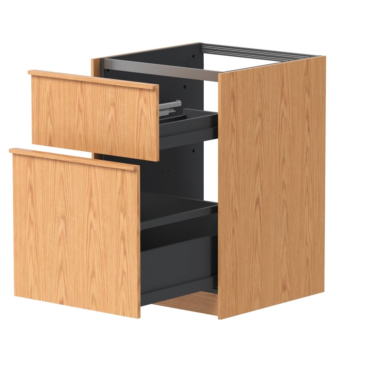 Kame Lumi spintelė, Bookmatch oak, 60cm, su stalčiais, pasirenkama komplektacija 4