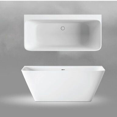 Prie sienos glaudžiama silkstone vonia PAA QUADRO WALL 1600 x 760 Prie sienos glaudžiama silkstone vonia PAA QUADRO WALL 1600 x 760