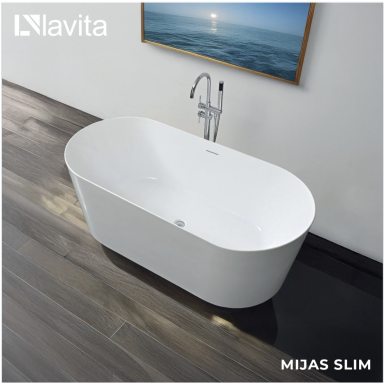 Laisvai pastatoma akrilinė vonia Lavita MIJAS SLIM