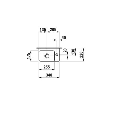 Laufen Val pakabinamas praustuvas 340x220 mm, 15280 Laufen Val pakabinamas praustuvas 340x220 mm, 15280