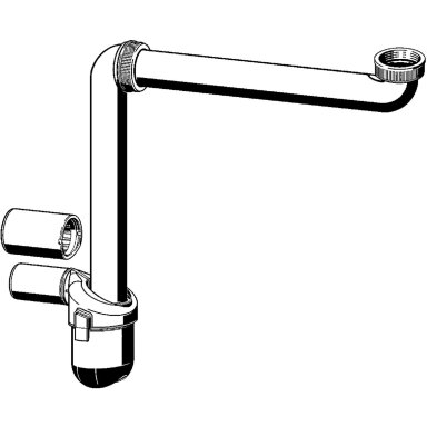 LAUFEN vietą taupantis sifonas, baldinis, DN32 DN40 baltas LAUFEN vietą taupantis sifonas, baldinis, DN32 DN40 baltas