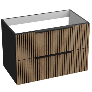 Lavita Oklahoma Wood Black 800 pakabinama spintelė Lavita Oklahoma Wood Black 800 pakabinama spintelė