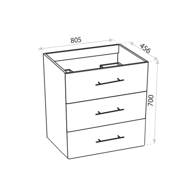 Lavita Reno White 800 pastatoma spintelė Lavita Reno White 800 pastatoma spintelė