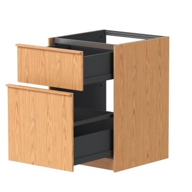 Kame Lumi spintelė, Bookmatch oak, 60cm, su stalčiais, pasirenkama komplektacija 10 Kame Lumi spintelė, Bookmatch oak, 60cm, su stalčiais, pasirenkama komplektacija 10