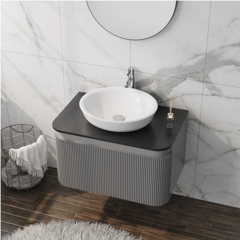 Lavita Vermont Grey 800 pakabinama spintelė su stalviršiu Lavita Vermont Grey 800 pakabinama spintelė su stalviršiu