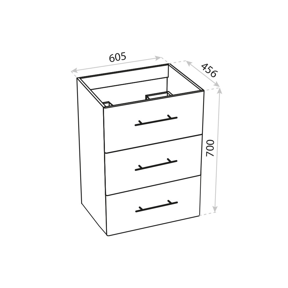 Lavita Reno White 600 pastatoma spintelė 1 Lavita Reno White 600 pastatoma spintelė 1