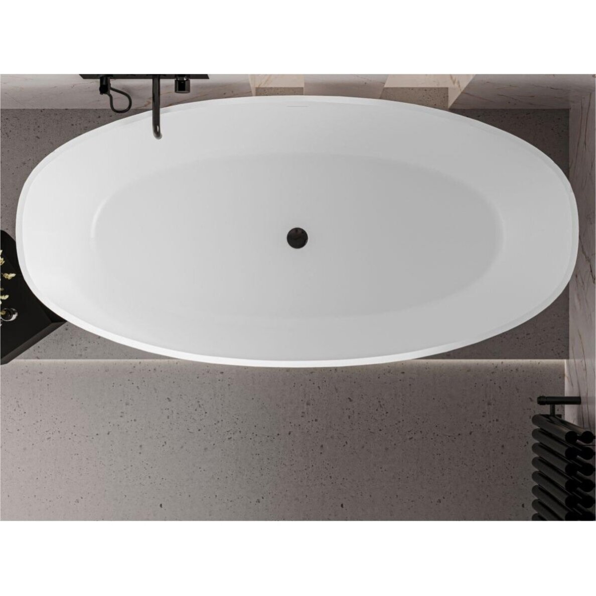 Lieto akmens vonia Bathesa Manta 1800x870x560 mm. 1