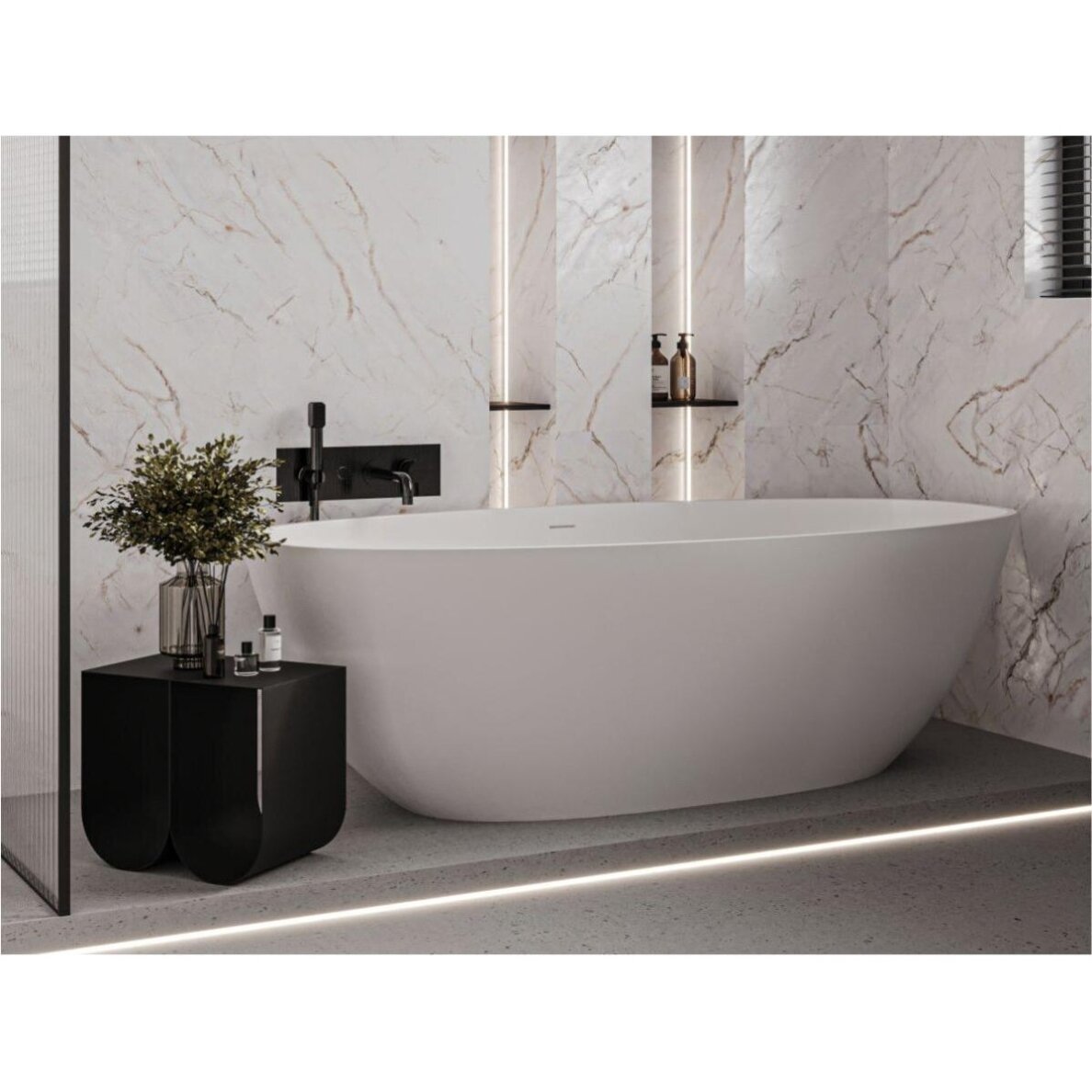 Lieto akmens vonia Bathesa Manta 1800x870x560 mm. 2 Lieto akmens vonia Bathesa Manta 1800x870x560 mm. 2