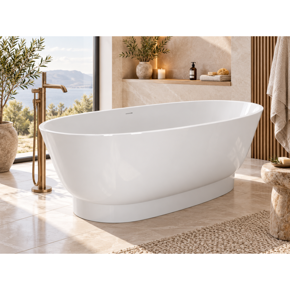 Lieto akmens vonia Bathesa Malta 1600x810x605 mm. Lieto akmens vonia Bathesa Malta 1600x810x605 mm.
