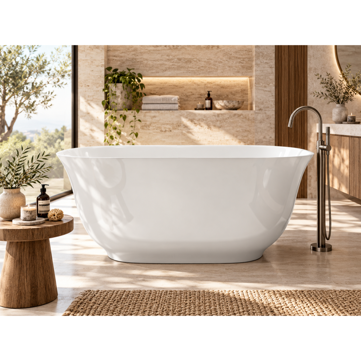 Lieto akmens vonia Bathesa Santa 1645x805x700 mm. Lieto akmens vonia Bathesa Santa 1645x805x700 mm.