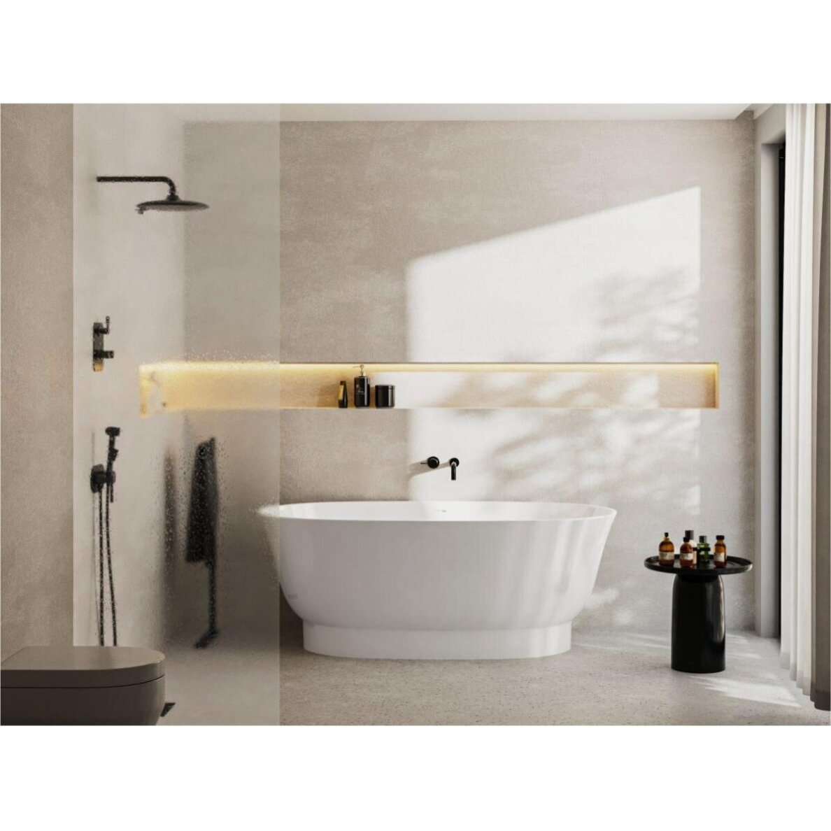 Lieto akmens vonia Bathesa Malta 1600x810x605 mm. 6