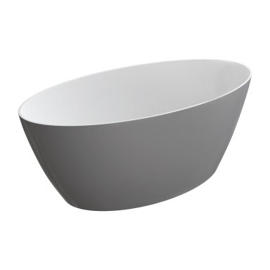 Lieto akmens vonia Marble+ SIENAWWBSP pilka išorė, baltas vidus Lieto akmens vonia Marble+ SIENAWWBSP pilka išorė, baltas vidus