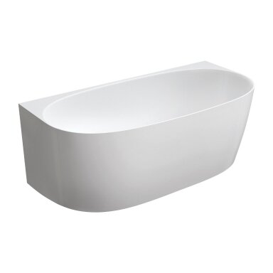 Lieto marmuro vonia Omnires Marble+ Valencia balta blizgi 158 x 77 cm Lieto marmuro vonia Omnires Marble+ Valencia balta blizgi 158 x 77 cm
