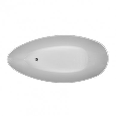 Juodos išorės lieto marmuro vonia Omnires Marble+ Barcelona XL 170x77 1
