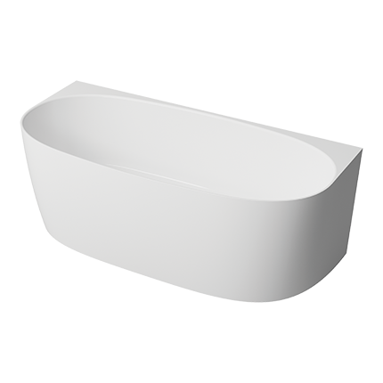 Lieto marmuro vonia Omnires Marble+ Valencia balta blizgi 158 x 77 cm 2