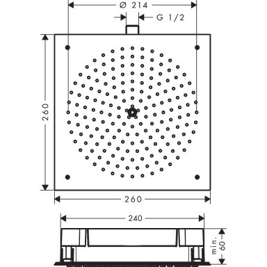 Lubinė dušo galva HansGrohe Raindance Air