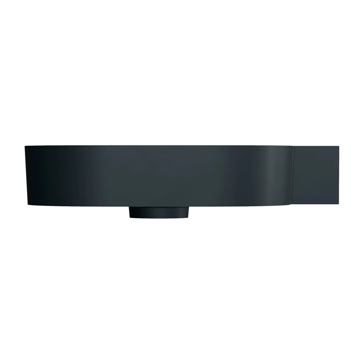 Matt black lava spalvos pakabinamas/pastatomas ant stalviršio praustuvas Omnires OVO M+ 64 x 44 cm (dešinė) 2