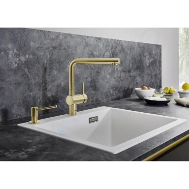 Maišytuvas plautuvei Blanco Linus Satin Gold Maišytuvas plautuvei Blanco Linus Satin Gold