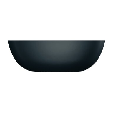 Juoda laisvai pastatoma lieto akmens vonia Omnires SHELL M+ SHELLWWBLV 160 x 75 cm