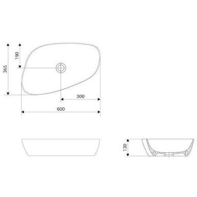 Matinės antracito spalvos pastatomas ant stalviršio Meissen Keramik KONTRA praustuvas 60 cm Matinės antracito spalvos pastatomas ant stalviršio Meissen Keramik KONTRA praustuvas 60 cm