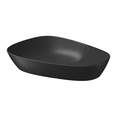 Matinės antracito spalvos pastatomas ant stalviršio praustuvas Meissen Keramik KONTRA 60 cm su lentynėle Matinės antracito spalvos pastatomas ant stalviršio praustuvas Meissen Keramik KONTRA 60 cm su lentynėle