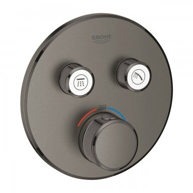 Grohe Grotherm Smartcontrol 2 funkcijų dekoratyvinė maišytuvo dalis, brushed hard graphite Grohe Grotherm Smartcontrol 2 funkcijų dekoratyvinė maišytuvo dalis, brushed hard graphite